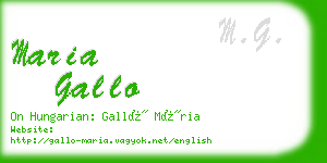 maria gallo business card